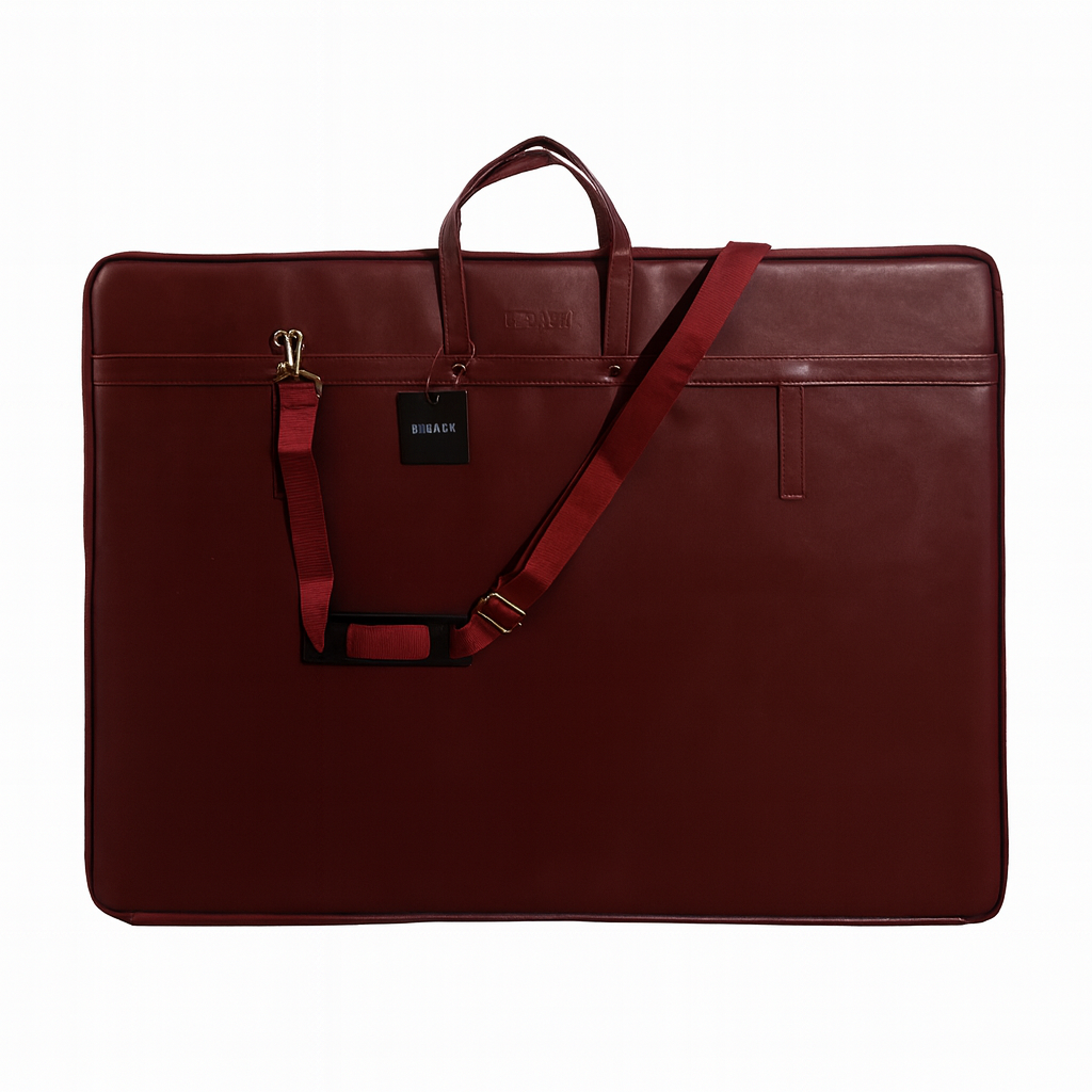 Bback 568 Suni Deri Proje Çantası Bordo 55x75 cm