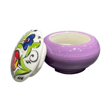 Tiryakiart Desenli Seramik Hokka 30 cc - Lila