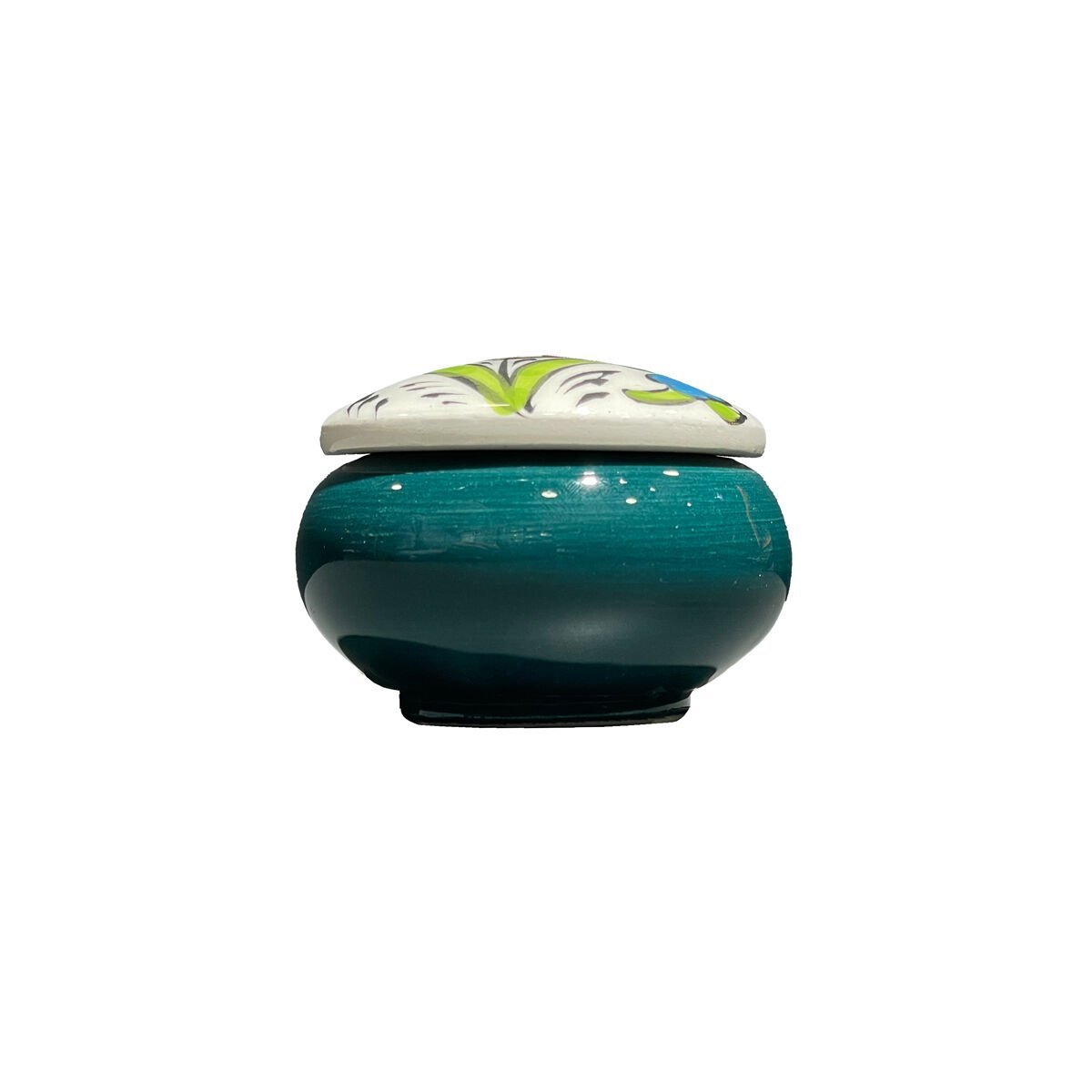 Tiryakiart Desenli Seramik Hokka 30 cc - Koyu Yeşil