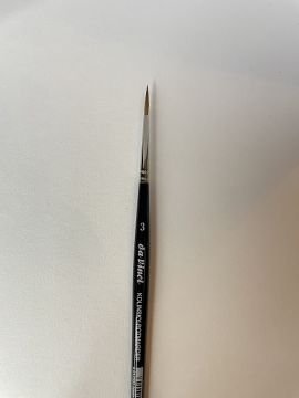 Da Vinci 36 Serisi Fırça No:3 Kolinsky Kızıl Samur Kılı Yuvarlak Sulu Boya Fırçası