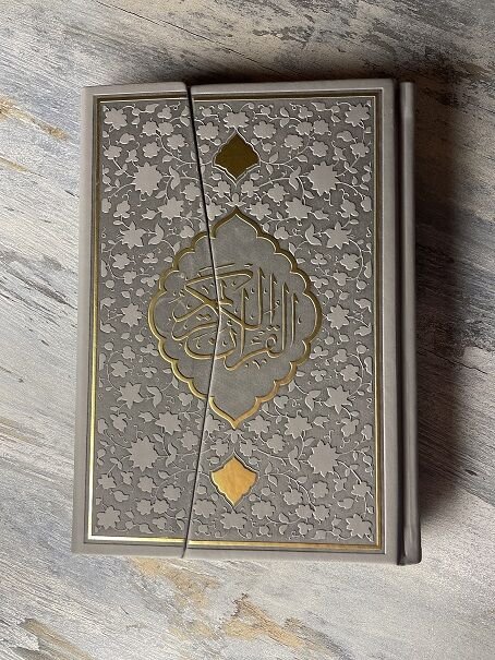 Hamit Aytaç Kuran 1456 Suni Deri Küçük Boy Gri