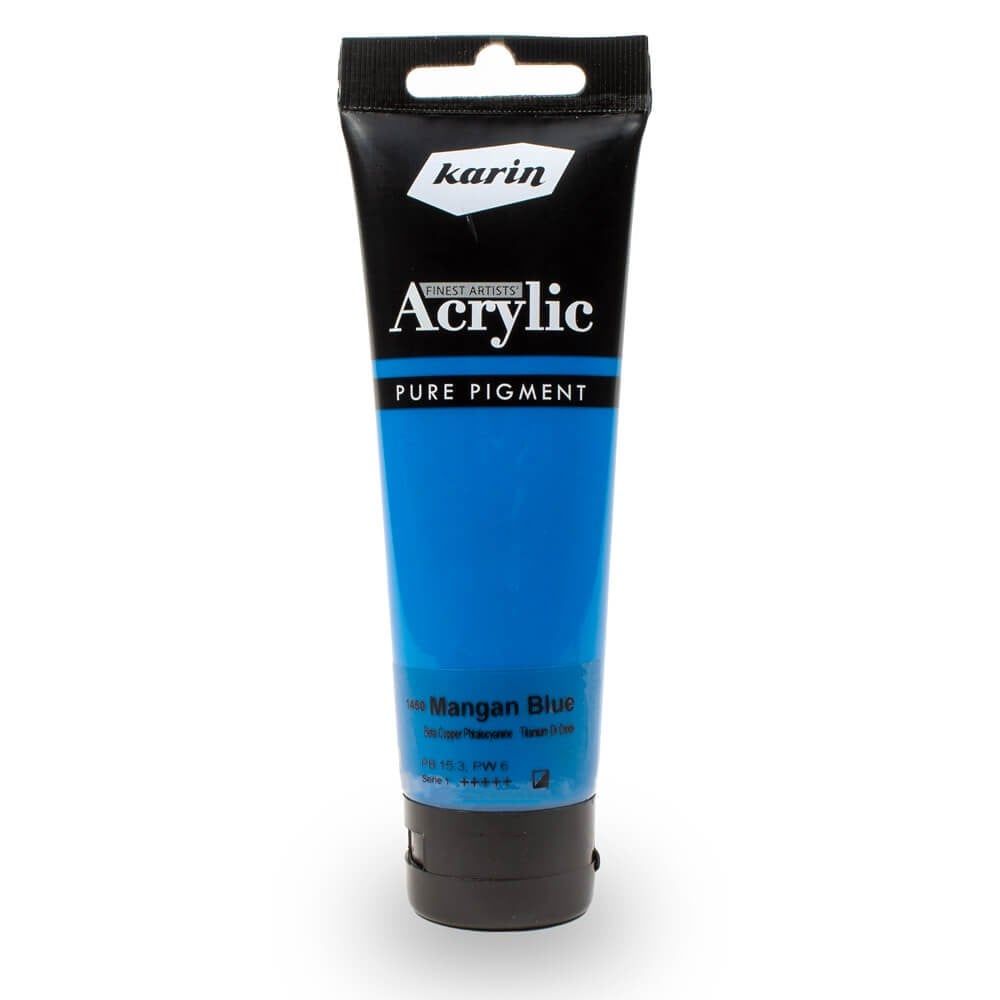 karin artist akrilik boya 120 ml 1450 mangan blue