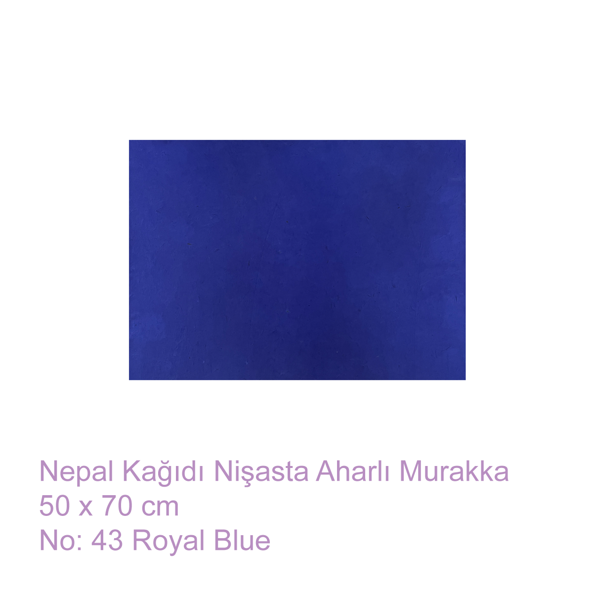 Tiryakiart El Yapımı Nepal Kağıt Murakka 50X70 cm 43 Royal Blue