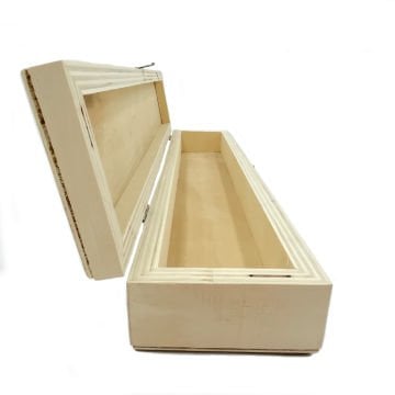 Ahşap Hat ve Tezhib Malzeme Kutusu Ham 42 x 9 cm