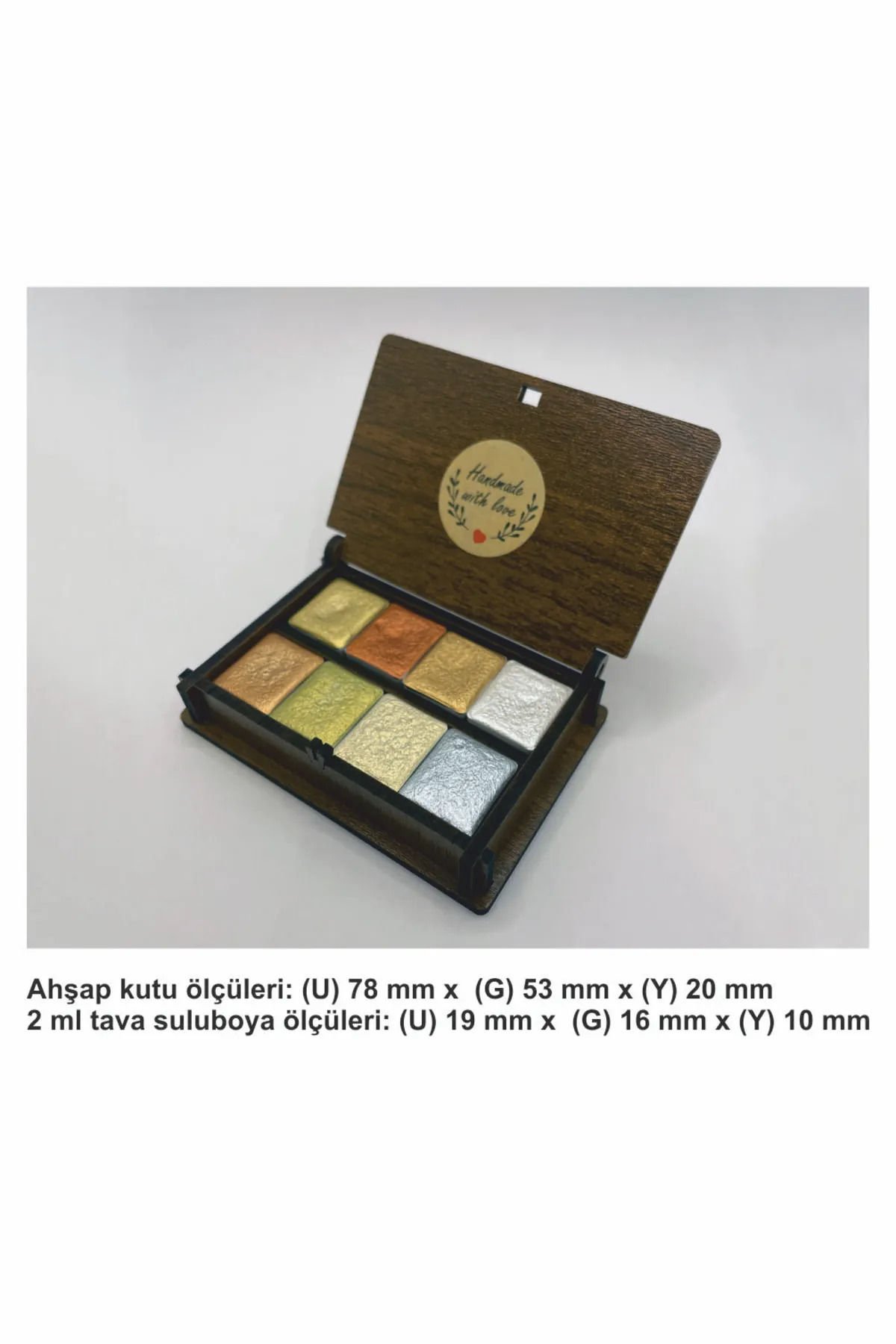 ŞemseArt TBS02 - 8'li Yaldız Yarım Tava El Yapımı Sulu Boya Seti (201,202,203,204,212,213,216,231)