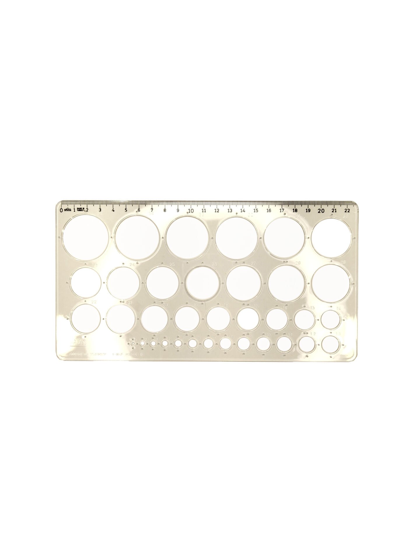 Hatas Daire Şablonu 1-35 mm 02271 Şeffaf