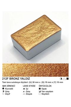 ŞemseArt No: 212F Bronz Yaldız Tam Tava Sulu Boya