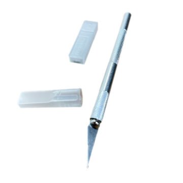 Vera Sanat Precision Knife Gri Metal Saplı Kretuar Bıçağı 5'Li Yedekli