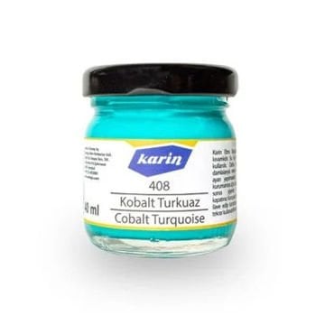 Karin Ebru Boyası 40 ml 408 kobalt turkuaz