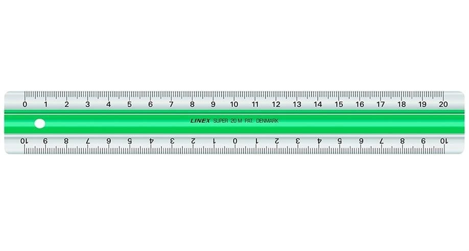 Linex 20 cm Super Series Anti-Slide Kaydırmaz Cetvel