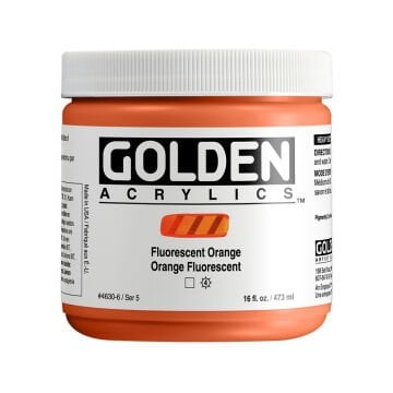 Golden Akrilik HB FLUORESCENT ORANGE 473 ML
