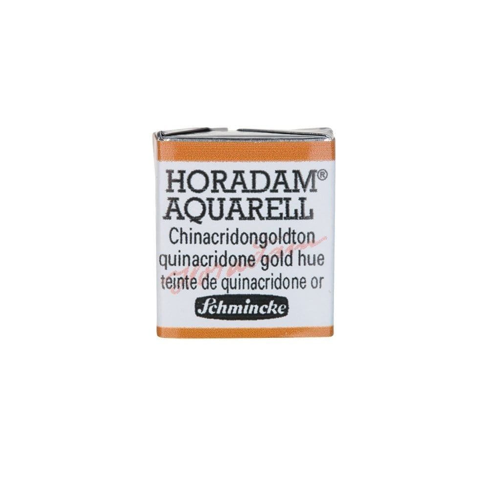 Schmincke Horadam Aquarell Artistik Sulu Boya Yarım Tablet Seri 2 217 quinacridone gold hue