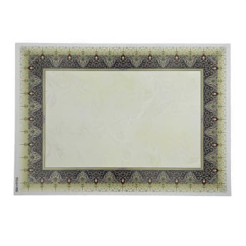 Tezhipli İçi Boş -15- Mat Kuşe Meşk Kağıdı Mohamad Badawi Alktifani A4 Tıpkı Basım (YEŞİL - SİYAH)