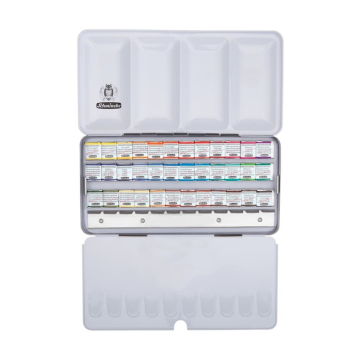 Schmincke Horadam Aquarell 36'lı Yarım Tablet Metal Set  Sulu Boya 74436