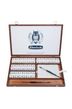 Schmincke Horadam Aquarell 48'li Tam Tablet Ahşap Kutu 74348