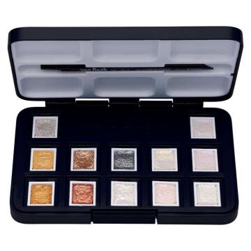 Talens Van Gogh Metalik Yarım Tablet Sulu Boya 12’li Set