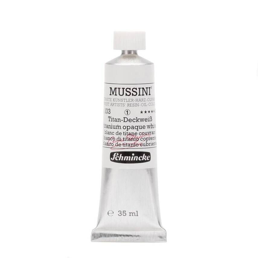 Schmincke Mussini Artist Yağlı Boya 35 ml 103 Titanium Opaque White Seri 1