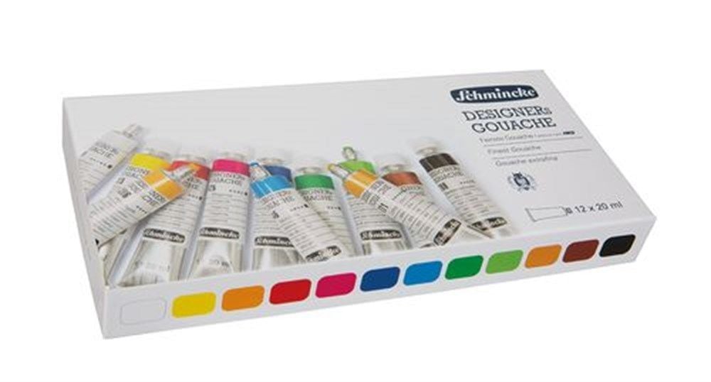 Schmincke Hks Designers' Gouache Guaj Boya Set 12x20ml