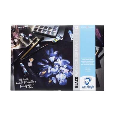 Van Gogh Siyah Suluboya Bloğu 360 gr 12 yp A4