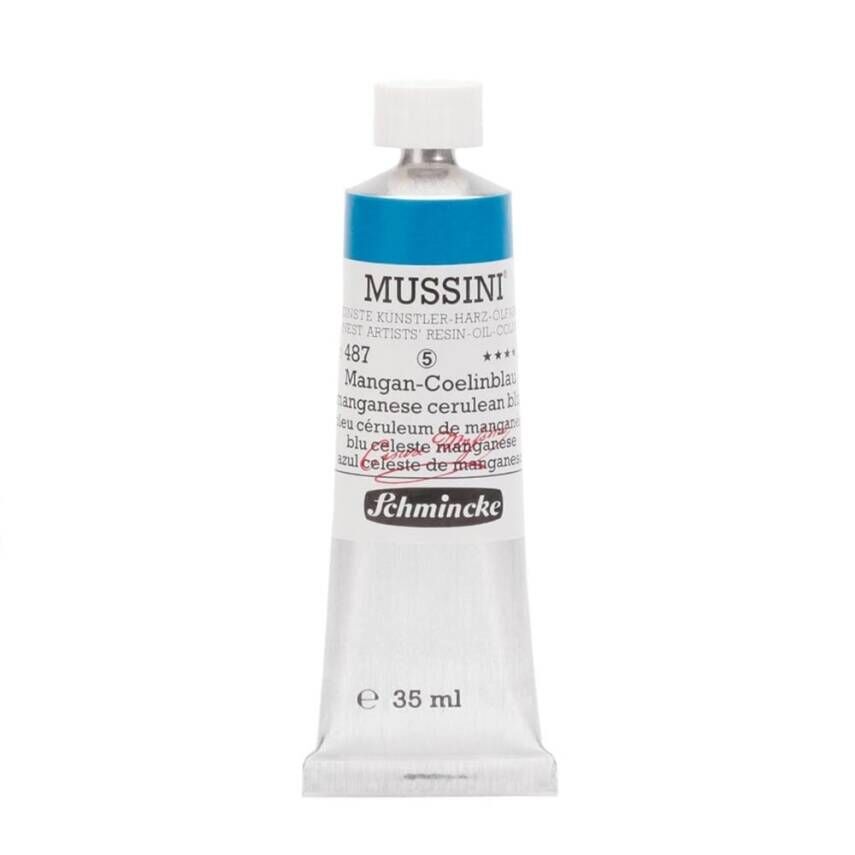 Schmincke Mussini Artist Yağlı Boya 35 ml 487 Manganese Cerulean Blue Seri 5