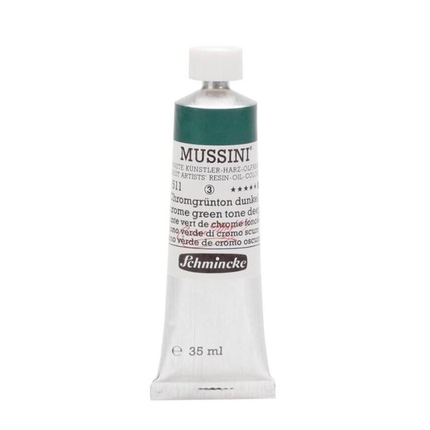 Schmincke Mussini Artist Yağlı Boya 35 ml 511 Chrome Green Hue Deep Seri 3