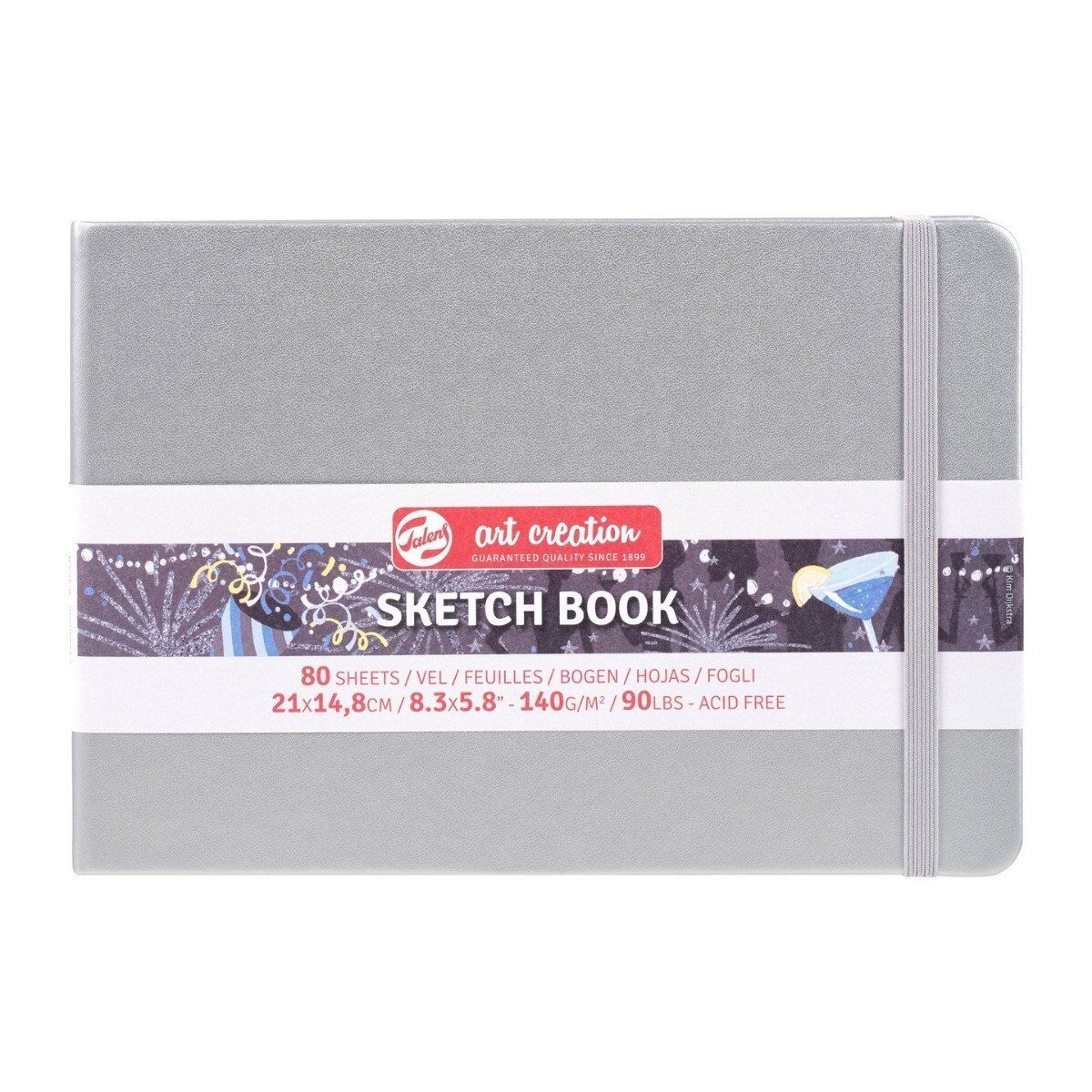 Talens Art Creation Sketch Book 14,8x21 cm Shiny Silver Eskiz Defteri 80 Yaprak 140 g
