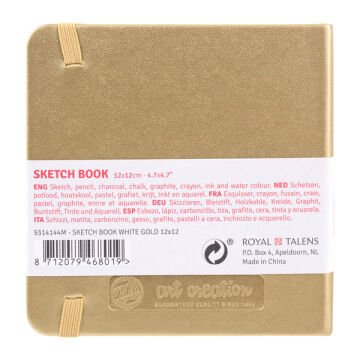 Talens Art Creation Sketch Book 12x12 cm White Gold Eskiz Defteri 80 Yaprak 140 g