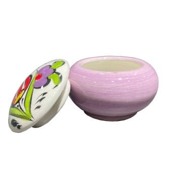 Tiryakiart Desenli Seramik Hokka - Pembe