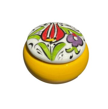 Tiryakiart Desenli Seramik Hokka 30 cc - Sarı