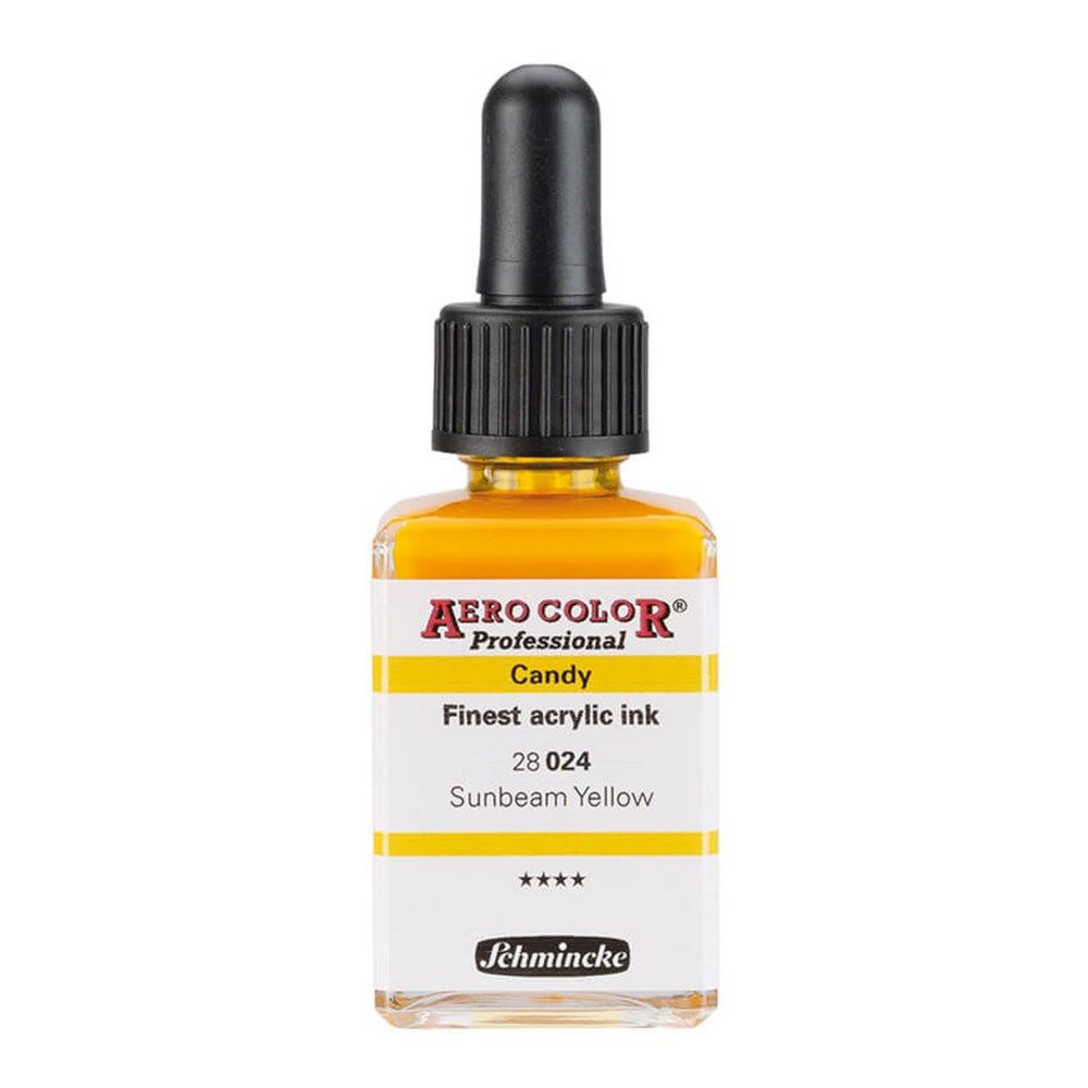 Schmincke Aerocolor Akrilik Mürekkep Candy 28 ml 024 Sunbeam Yellow