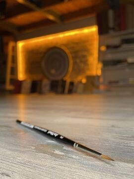 Da Vinci 36 Serisi Fırça No:2 Kolinsky Kızıl Samur Kılı Yuvarlak Sulu Boya Fırçası