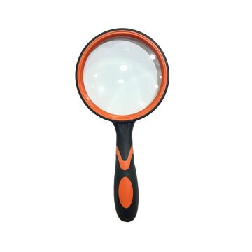 Vera Sanat 110 mm Turuncu Silikon Saplı El Büyüteci DT7676