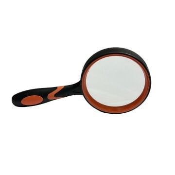 Vera Sanat 80 mm Turuncu Silikon Saplı El Büyüteci DT7674