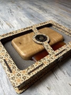 İRAN MÜHRE KUTULU TEK EL TUTMALI 9 CM YOSOF ABZAR