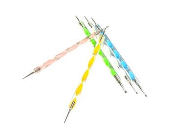 Vera Sanat Plastik Saplı İğne Perdah Seti / Folyo Kabartma Kalem Seti 5'Li