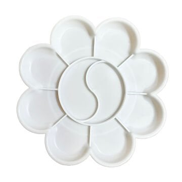 Vera Sanat 8+2 Godeli 13 cm Çiçek Desenli Plastik Palet