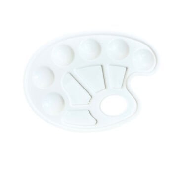 Vera Sanat 10 Godeli 16x22 cm Oval Plastik Palet