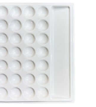 Vera Sanat 28 Godeli Fırça Bölmeli 15x18 cm Sert Plastik Palet