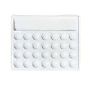 Vera Sanat 28 Godeli Fırça Bölmeli 15x18 cm Sert Plastik Palet