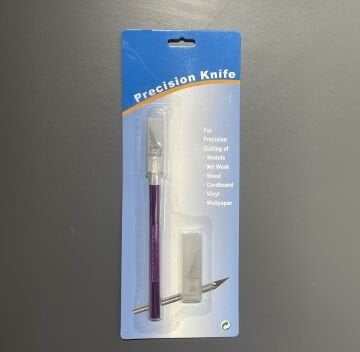Vera Sanat Precision Knife Mor Metal Saplı Kretuar Bıçağı 5'Li Yedekli