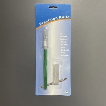 Vera Sanat Precision Knife Yeşil Metal Saplı Kretuar Bıçağı 5'Li Yedekli