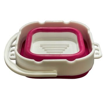 Vera Sanat Kırmızı Katlanabilir Fırça Yıkama Kabı 9.8 cm