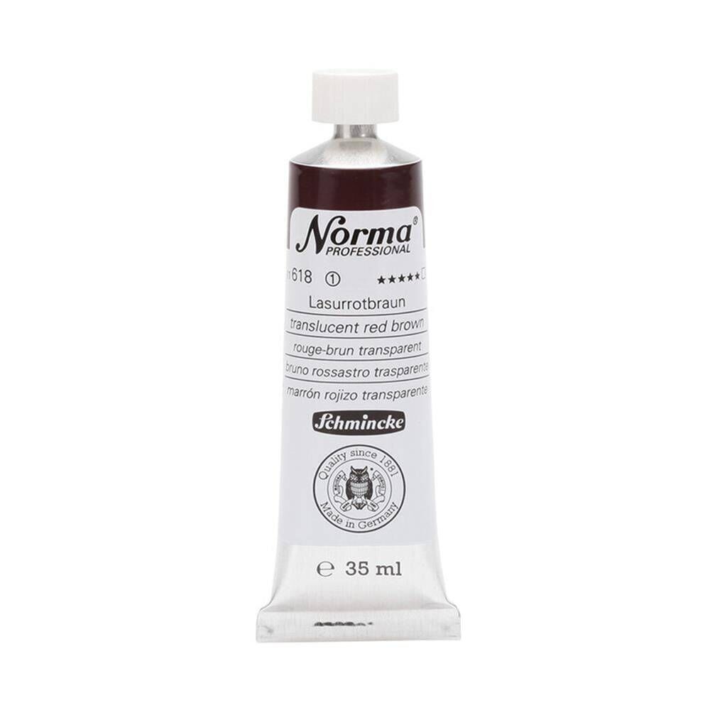 Schmincke Norma Profesyonel 35 ml 618 Translucent Red Bro