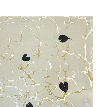 Nedim Sönmez Orijinal El Yapımı Ebru Kağıdı -7 Gönül Ebrusu Toprak - 47,5 x 67,5 cm