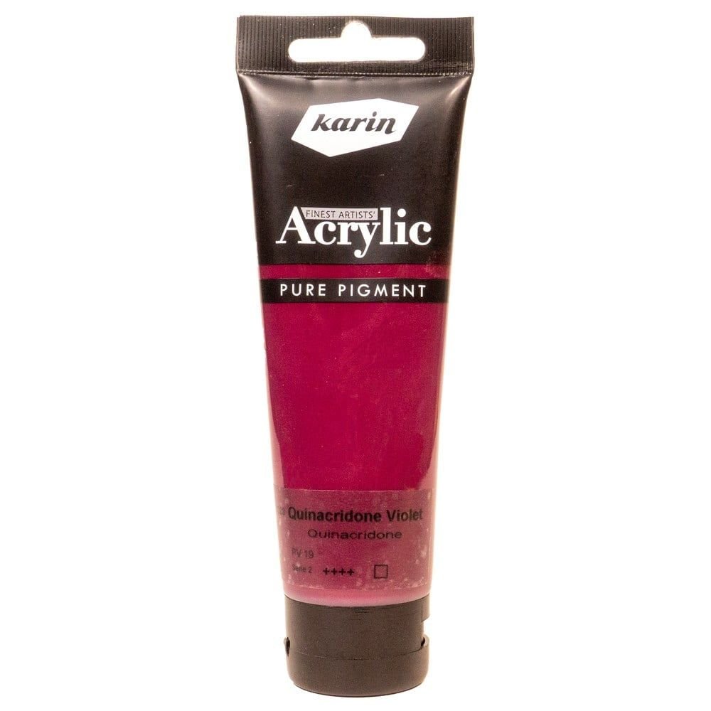 karin artist akrilik boya 120 ml 1328 quinacridone violet