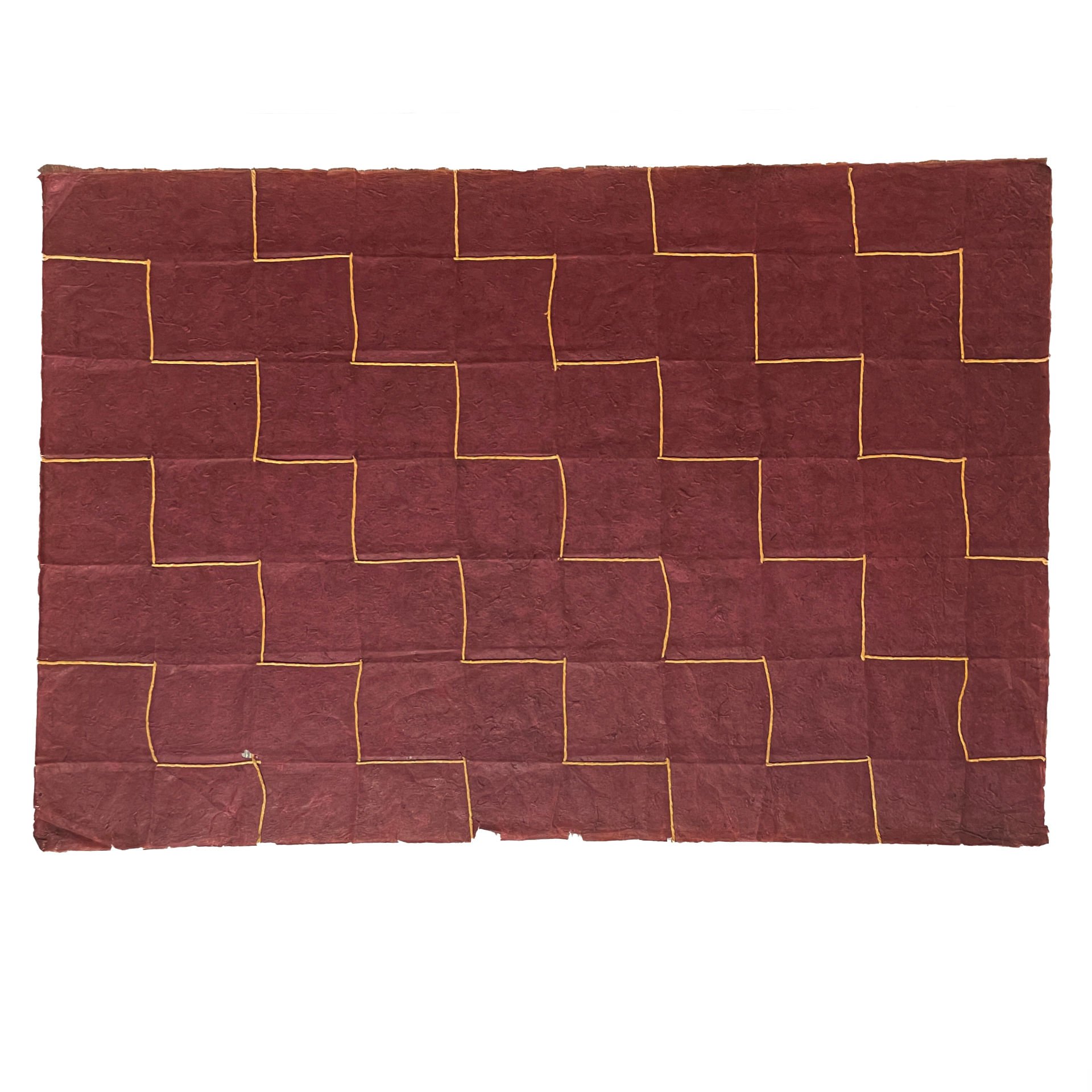 Tiryakiart Aharsız El Yapımı Asitsiz Nepal Kağıdı 50x70 cm Fantezi Kağıtlar Bordo İpli