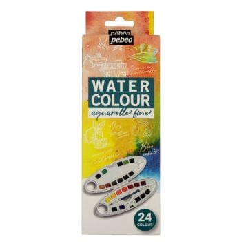 Pebeo Aquarell Watercolor Oval Dizayn Set 24'lü Plastik Kutu