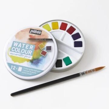 Pebeo Aquarell Watercolor Daire Dizayn Set 12'li Metal Kutu