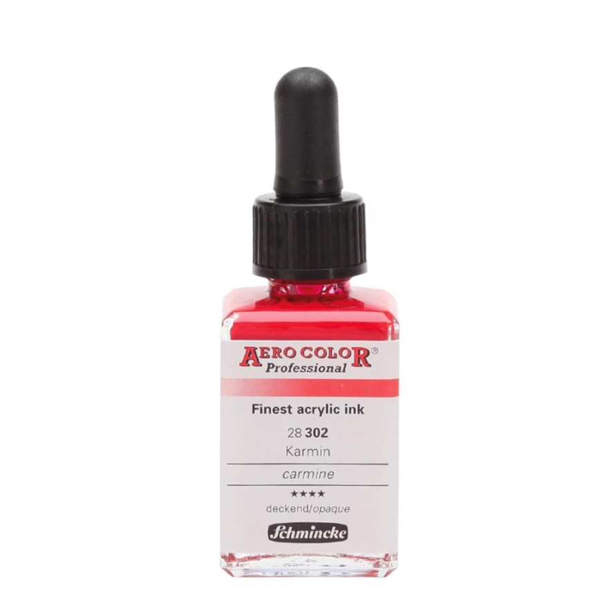 Schmincke Aerocolor Akrilik Mürekkep 28 ml 302 Carmine
