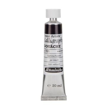 Schmincke 761 jet black calligraphy Gouache artist guaj Boya 20 ml